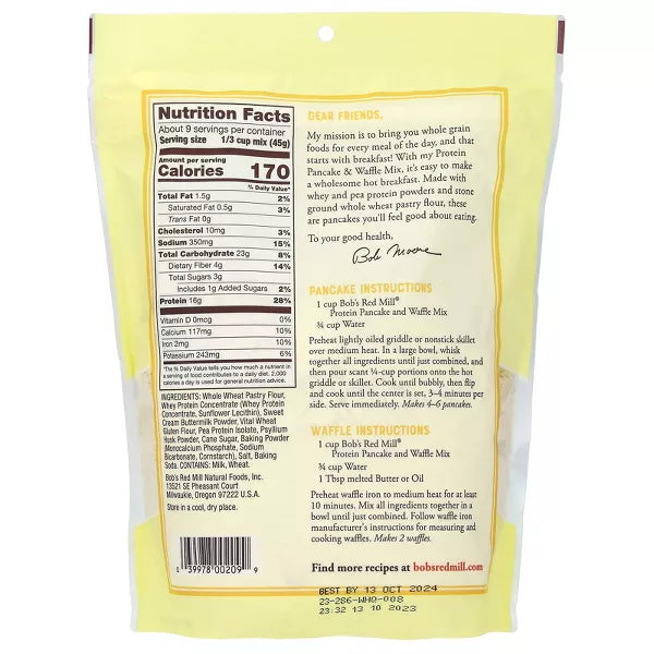 BOB`S RED MILL Protein Pancake/Waffle Mix 14 OZ