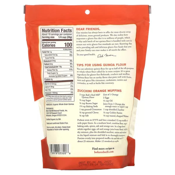 BOB`S RED MILL Quinoa Flour 18 OZ