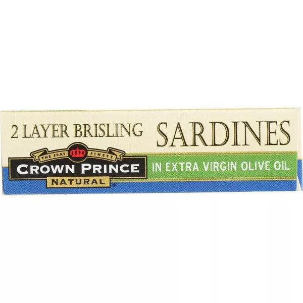 CROWN PRINCE In Olive Oil, Brisling 3.75 OZ