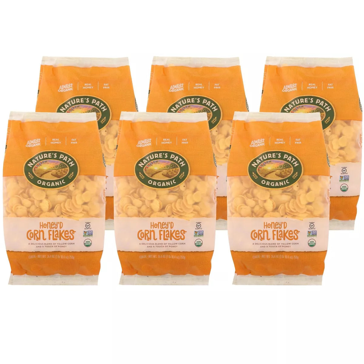 NATURE`S PATH Honey`d Corn Flakes 26.4 OZ