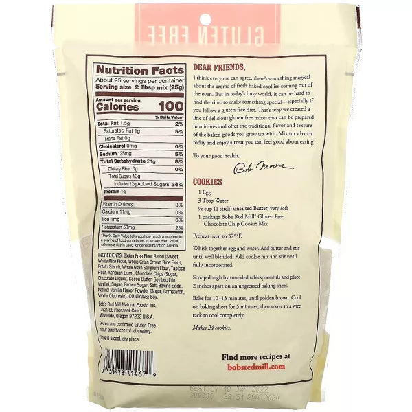 BOB`S RED MILL Cookie Mix, Chocolate Chip 22 OZ