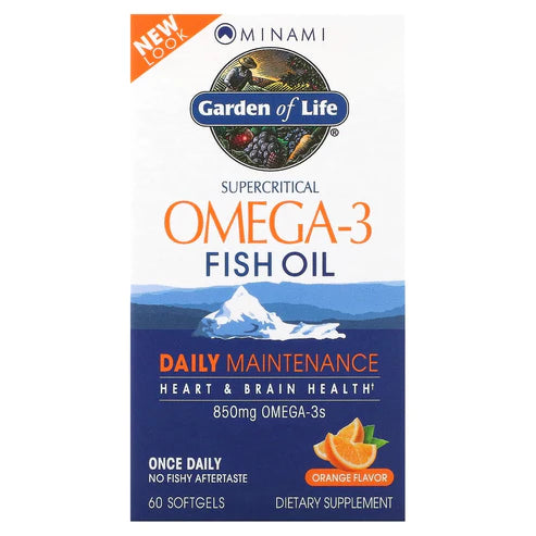 Garden of Life Omega-3 Fish Oil Supercritical 60 Soft Gels
