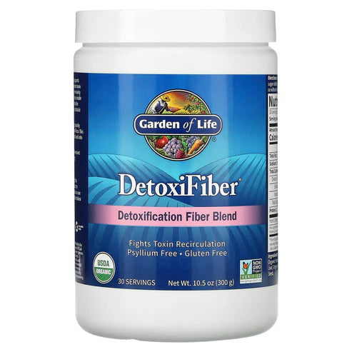 Garden of Life - DetoxiFiber Organic Detoxification Fiber Blend Unflavored 10.5oz (300g) Powder