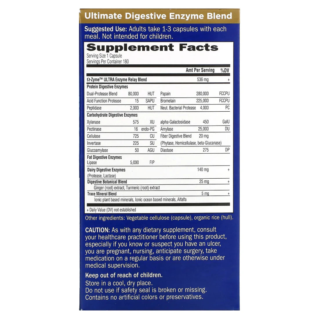 Garden of Life Omega-Zyme Ultra 180ct CAPSULES