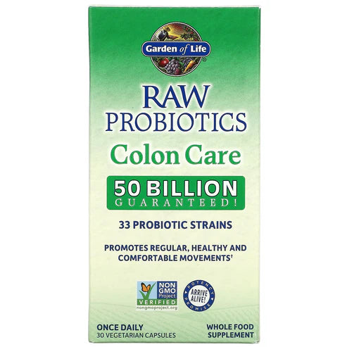 Garden of Life Raw Probiotics Colon Care COOLER 30ct CAPSULES