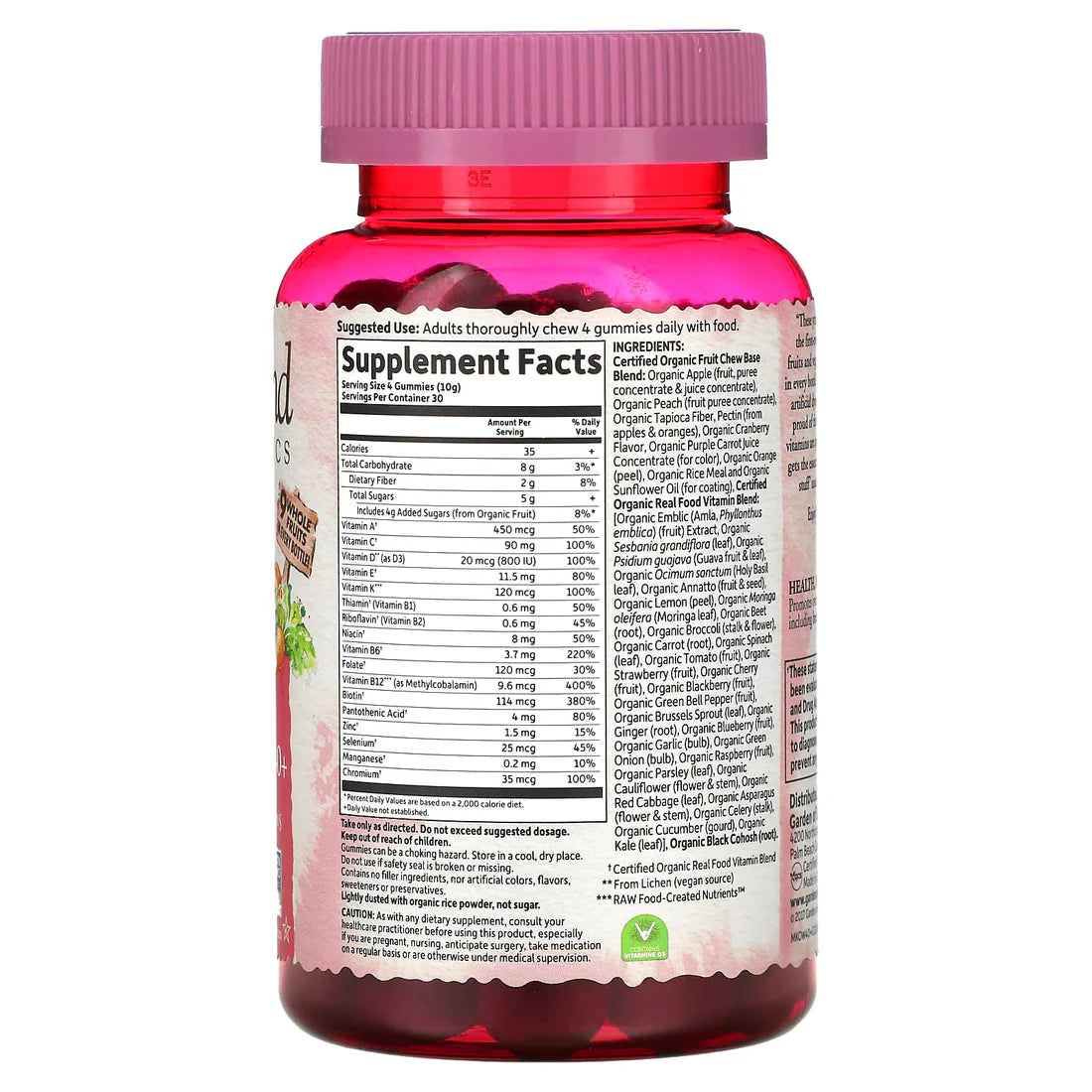 Garden of Life GOL Organics Womens 40 Multi Berry 120ct GUMMY