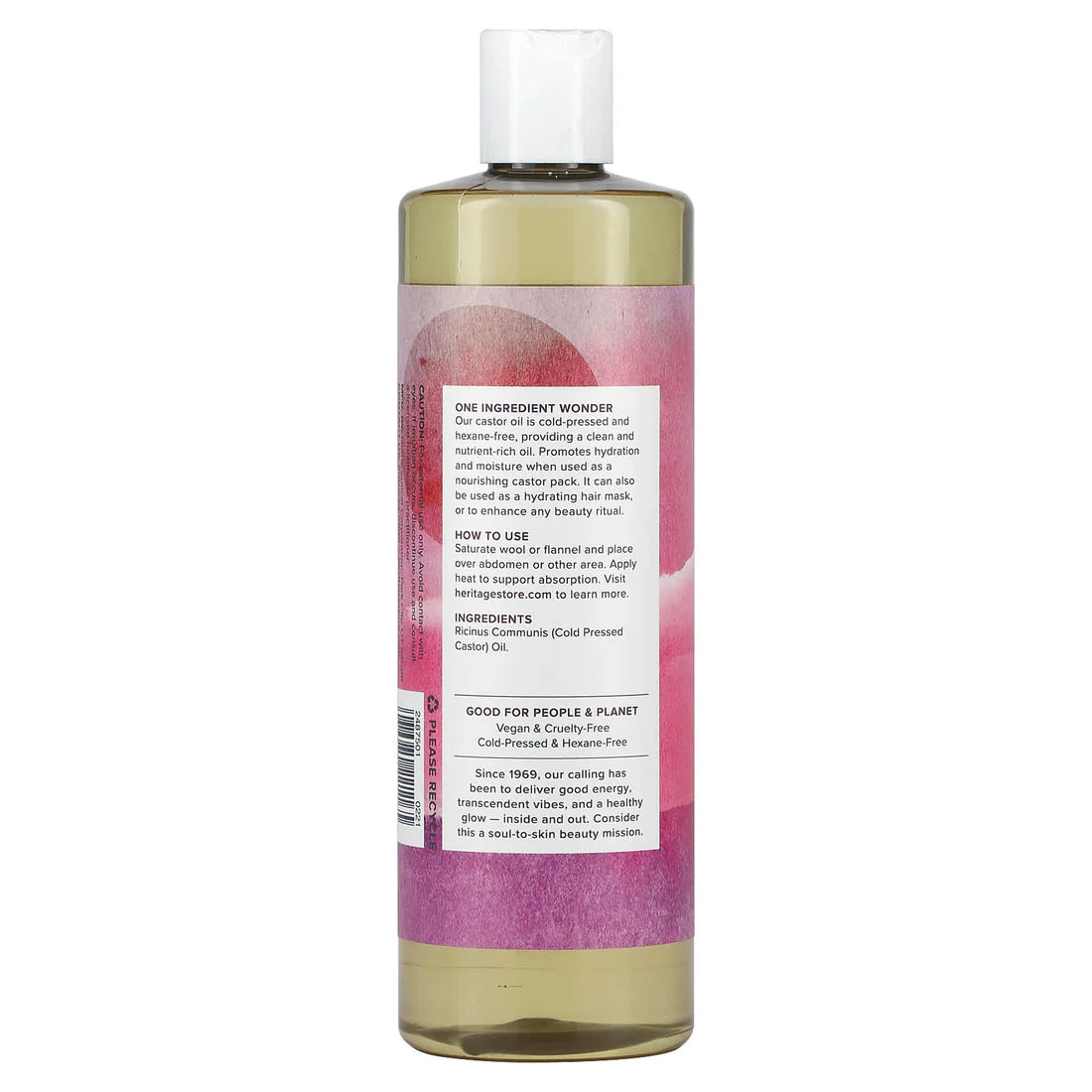 Heritage Store Castor Oil 16floz