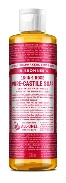 DR. BRONNER'S MAGIC SOAPS ORGANIC CASTILE LIQUID SOAP ROSE 1GAL
