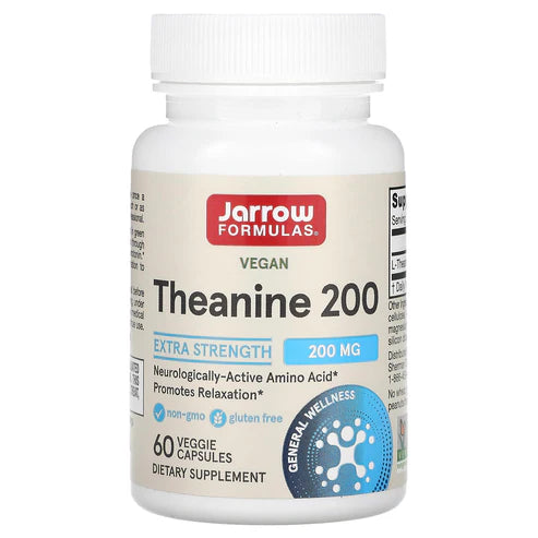 Jarrow Formulas Theanine 200 mg 60 veggie Capsules