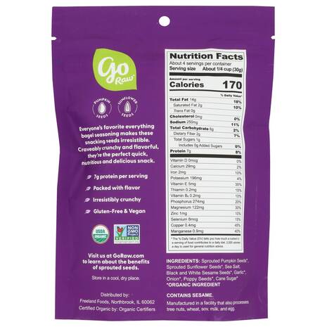 GO RAW Everything Bagel 4 OZ