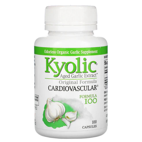 Kyolic Aged Garlic Extract Formula 100, Original Cardiovascular, 100 Capsules