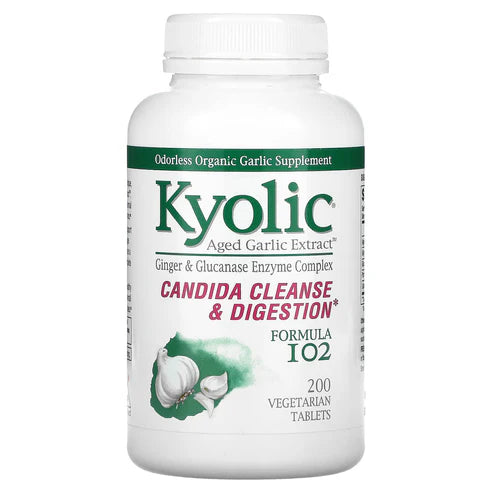 Kyolic, Candida Cleanse & Digestion, Formula 102, 200 Capsules