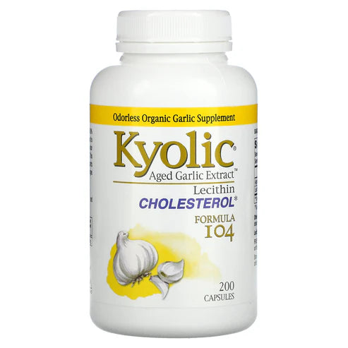Kyolic Aged Garlic Extract Formula 104 Cholesterol Health, 200 Capsules