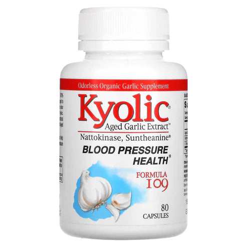 Kyolic Aged Garlic Extract Formula 109, Blood Pressure Health, 80 Capsule