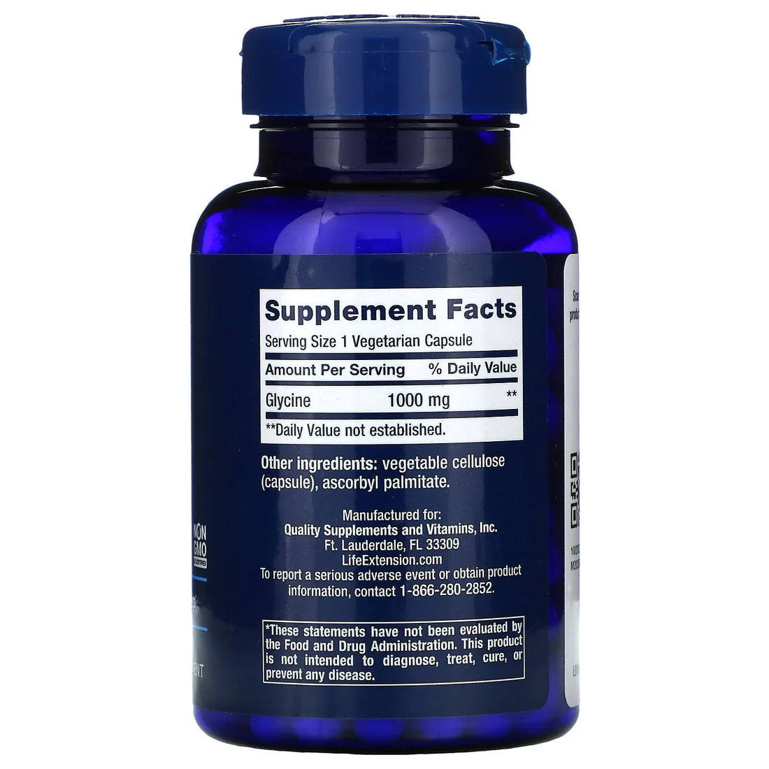 Life Extension Glycine Veg. Capsules 1000 mg