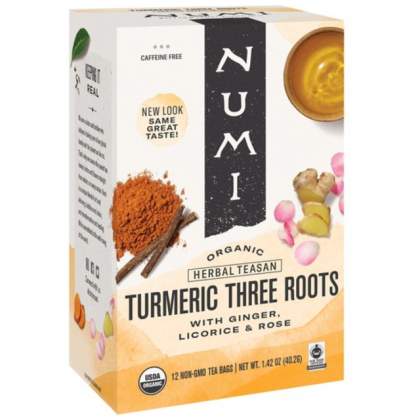 NUMI TEAS Turmeric Tea Three Roots 12 BAG