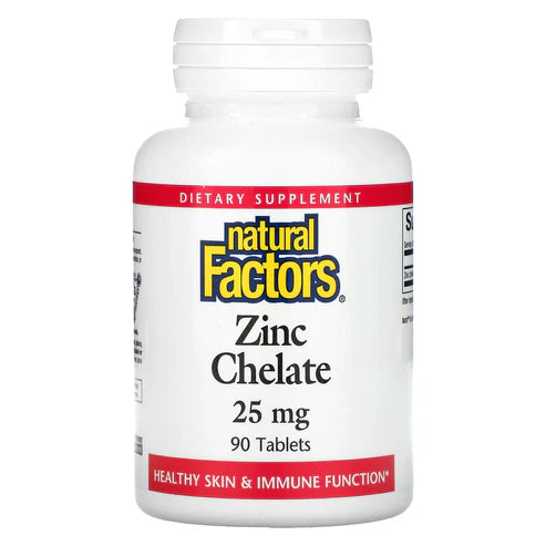 Natural Factors ZINC CHELATE 25 MG 90/TAB