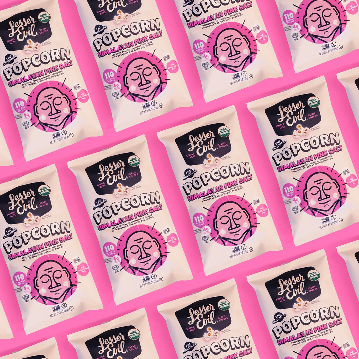 Lesser Evil Org Popcorn Himalayan Salt