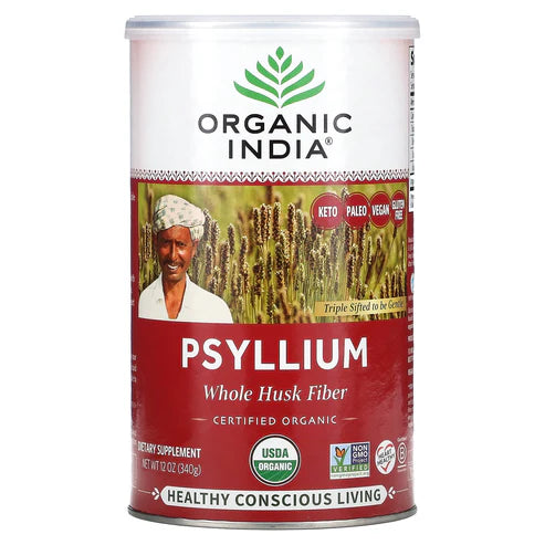 ORGANIC INDIA FIBER HARMNY WHOLE HUSK PSYLLIUM 12OZ