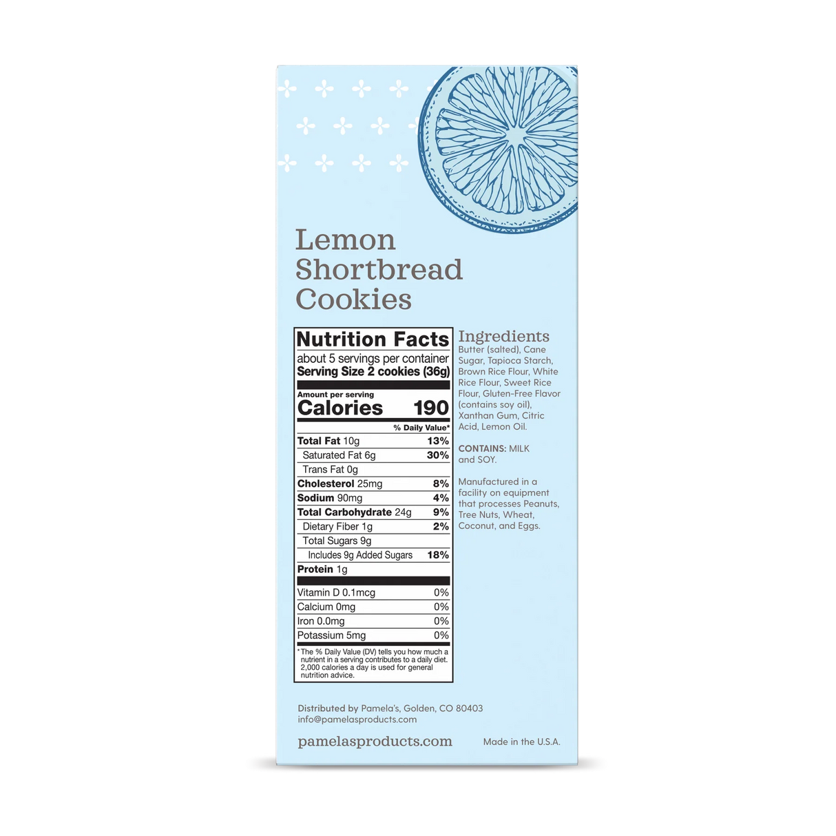 PAMELA`S Lemon Shortbread 6.25 OZ