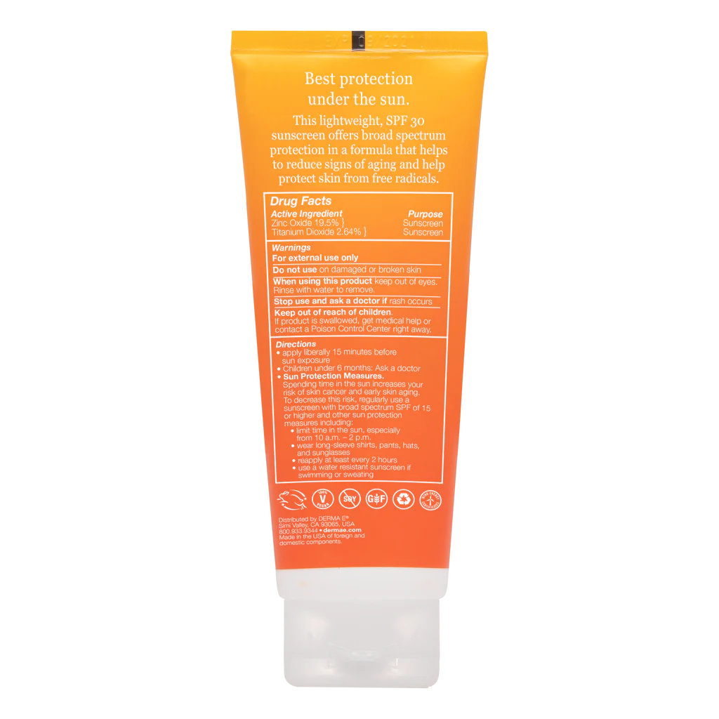 Dermae Sun Defense Clear Zinc Suncscreen Broad Sectrum SPF 30 Body