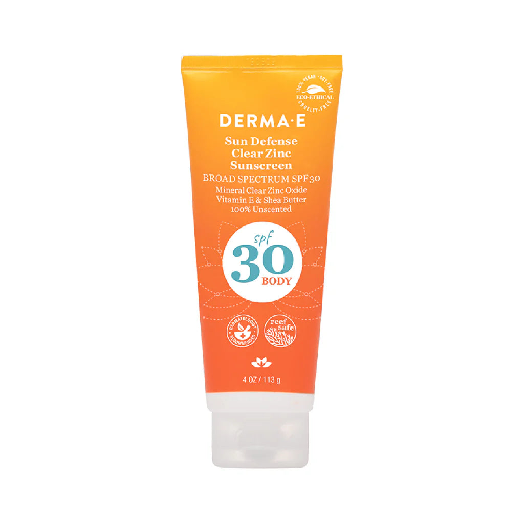 Dermae Sun Defense Clear Zinc Suncscreen Broad Sectrum SPF 30 Body