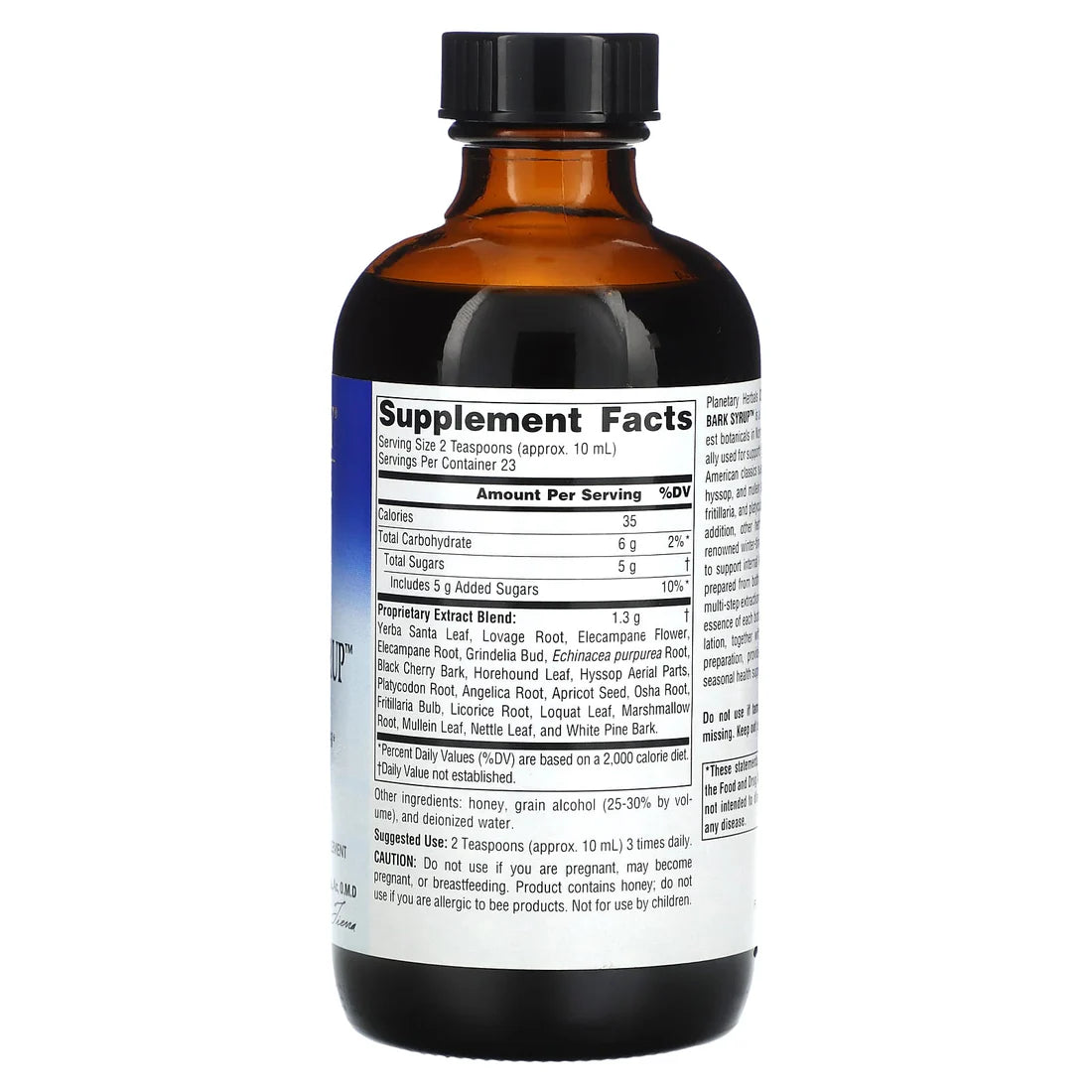 JARABE DE CORTEZA DE CEREZO SILVESTRE DR. TIERRA'S DE PLANETARY HERBALS 8 OZ