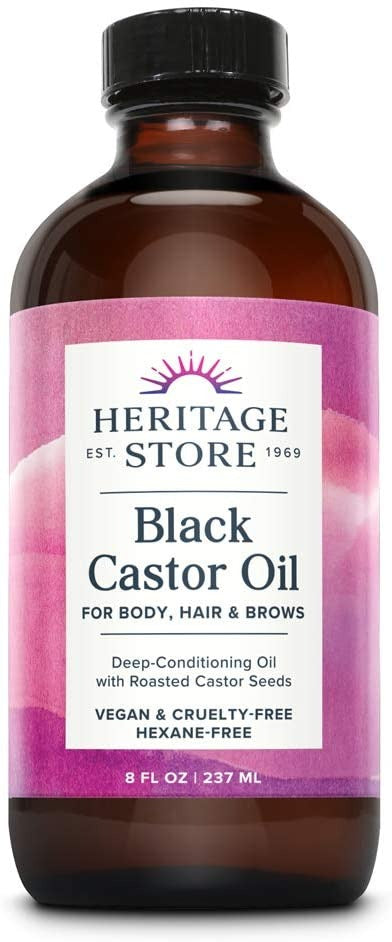 Heritage Store Black Castor Oil 8floz