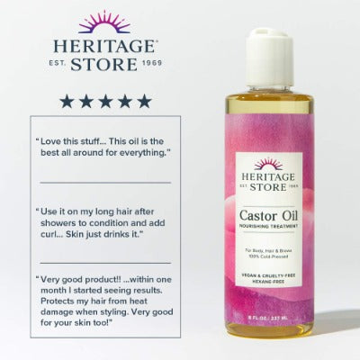 Heritage Store Castor Oil 8floz