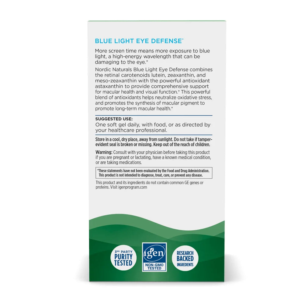 Blue Light Eye Defense 60 Soft Gels