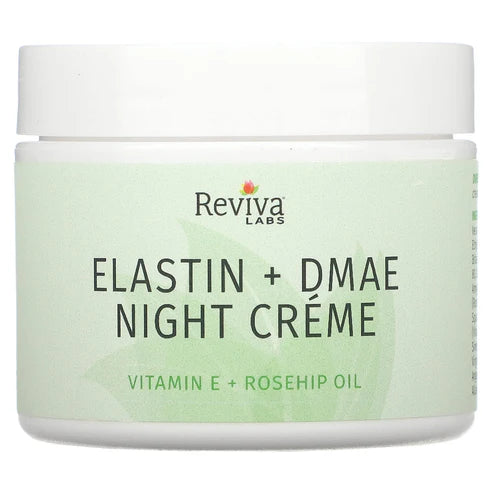 Reviva Labs Night Cream, Elastin & DMAE, 1.5 Ounce