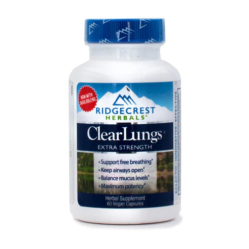 Ridgecrest Herbals Clearlungs Extra Strength Supplement Capsules, 60 Ea
