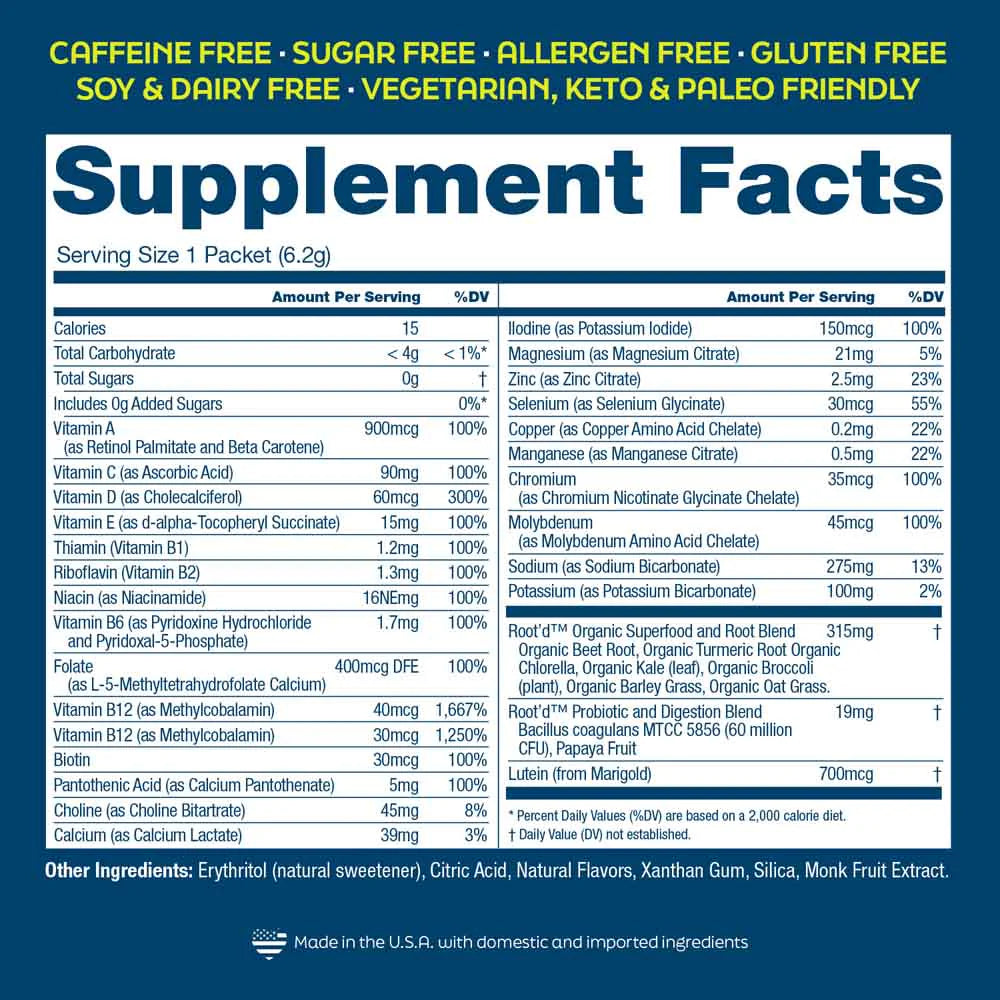 ROOT'D HIS MULTI + ELECTROLYTES 9CT