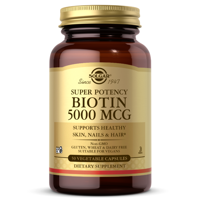 Solgar Biotin 5000 mcg Vegetable Capsules 50V cap
