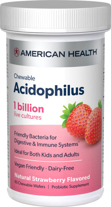 Solgar Chewable Acidophilus And Bifidum (1 Billion) Natural Strawberry Wafers 60tablet