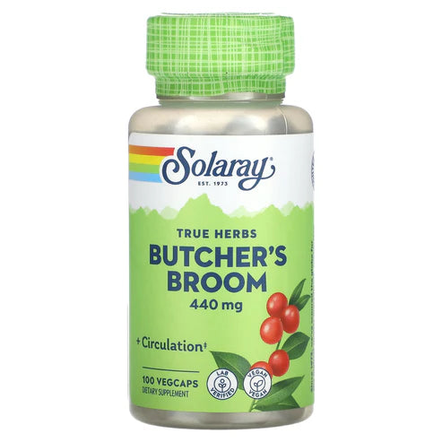 Solaray Butchers Broom 100CT 440MG Veg Capsule