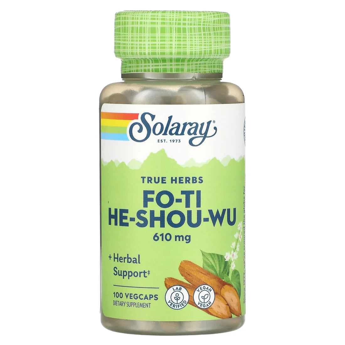 Solaray Fo-Ti-He-Shou-Wu 100CT 610MG Veg Capsule