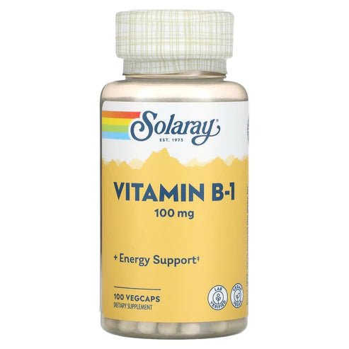 Solaray Vit B1 100CT 100MG Veg Capsule