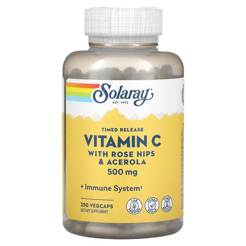 Solaray Vit C 250CT 500MG Veg Capsule
