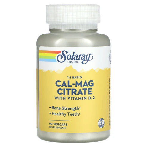 Solaray Cal-Mag Citrate 90CT Veg Capsule