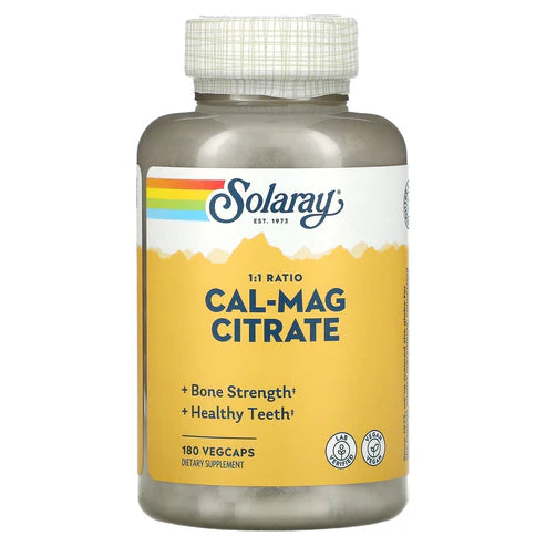 Solaray Cal-Mag Citrate 180CT Veg Capsule