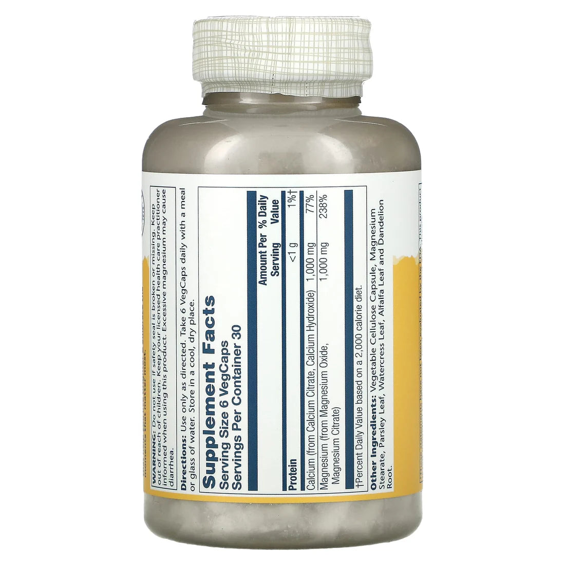 Solaray Cal-Mag Citrate 180CT Veg Capsule
