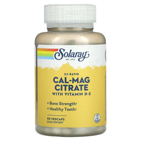 Solaray Cal-Mag Citrate 90CT Veg Capsule