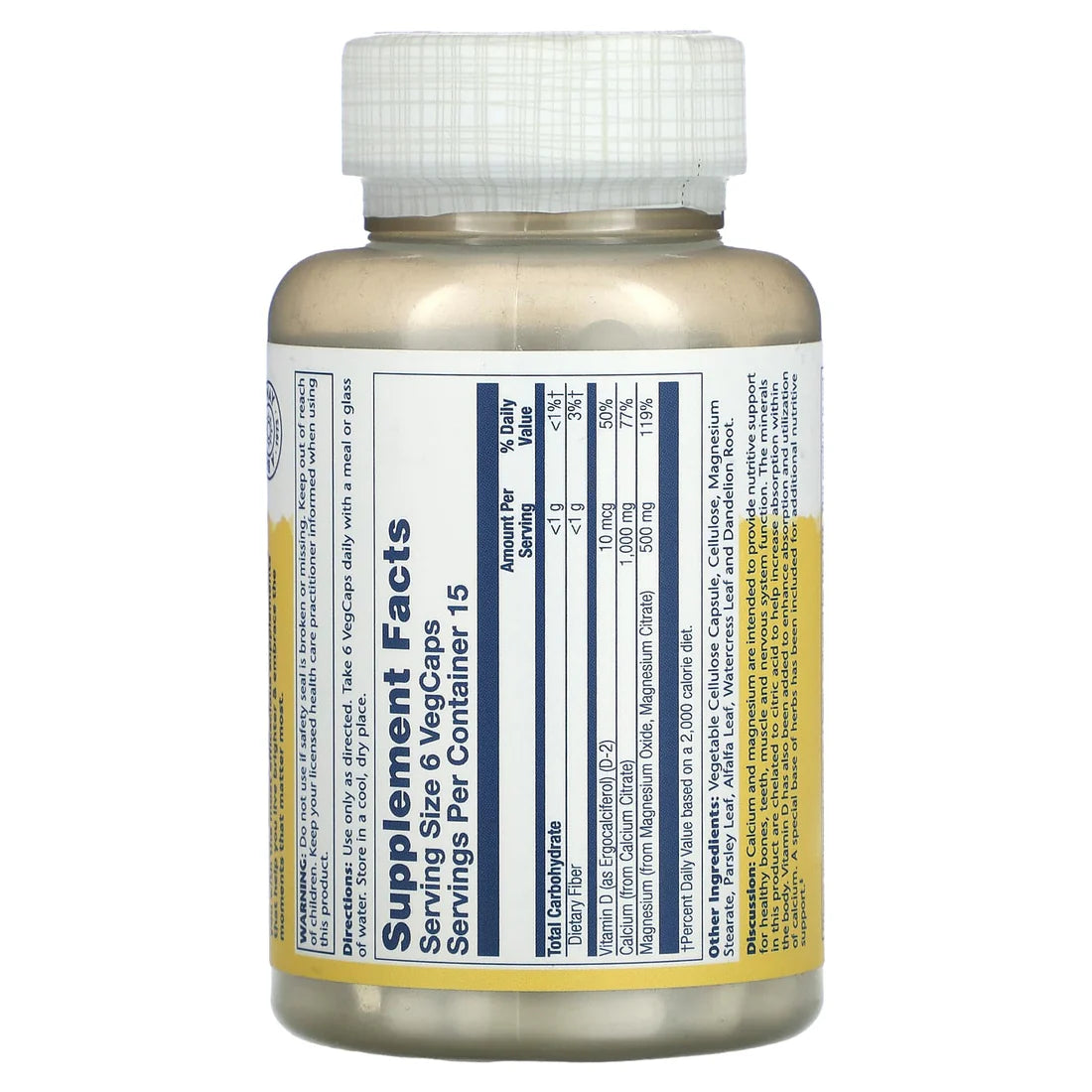 Solaray Cal-Mag Citrate 90CT Veg Capsule