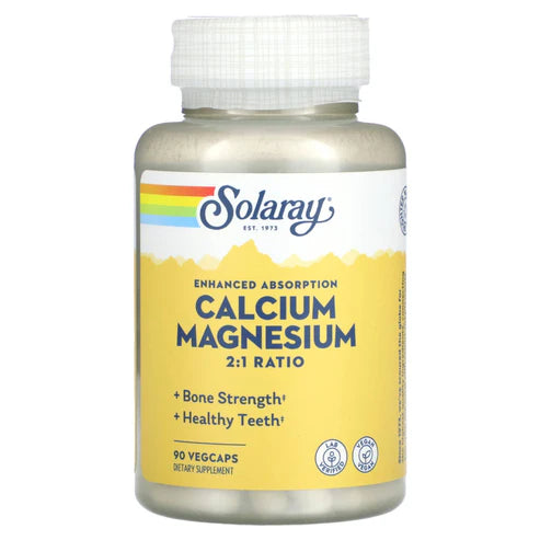 Solaray Calcium Magnesium 90CT Veg Capsule