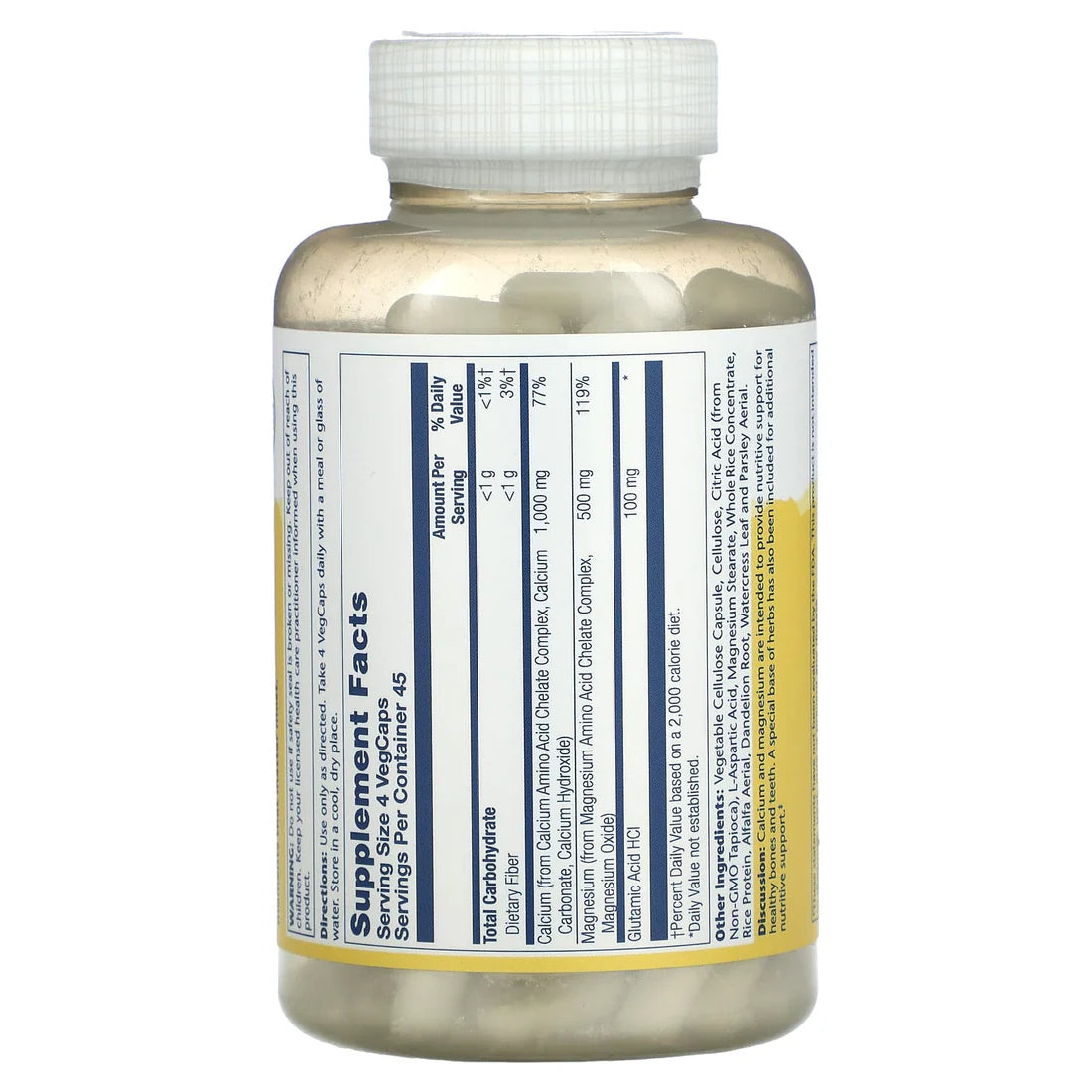 Solaray Calcium Magnesium 180CT Veg Capsule