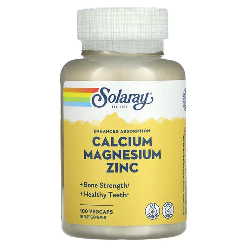 Solaray Calcium Magnesium Zinc 100CT Veg Capsule