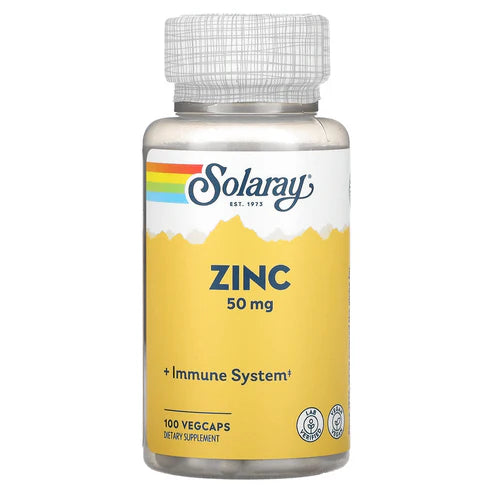 Solaray Zinc 100CT 50MG Veg Capsule