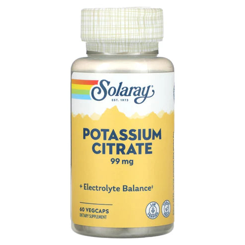 Solaray Potassium Citrate 60CT 99MG Veg Capsule