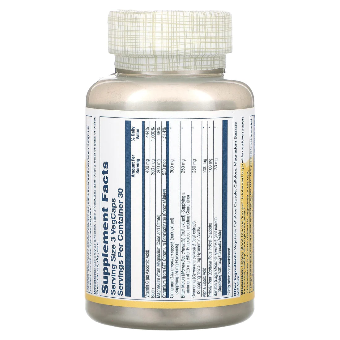 Solaray Blood Glucose Success™ 90CT Veg Capsule